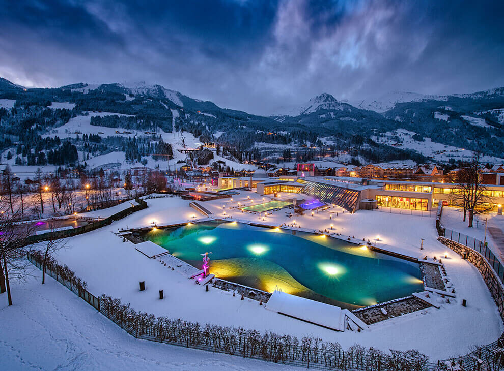 Alpentherme Gastein im Winterurlaub in Bad Hofgastein, Gasteinertal